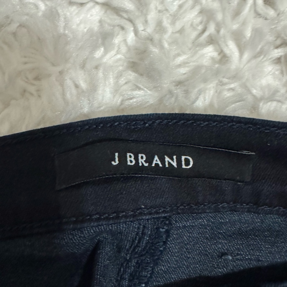 J Brand Alana High Rise Crop Dark Blue Skinny Jeans